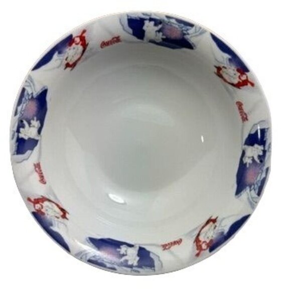 Vtg Coca-Cola Sakura Stoneware 3 Bowl Set Polar Bear 6.5" Soup Cereal 90s y2k - Picture 6 of 9